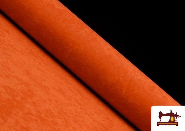Tela de Antelina de Colores - Pieza de 25 Metros color Naranja