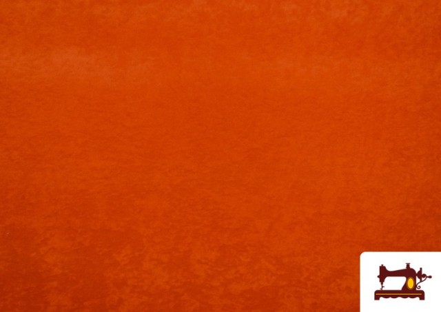 Tela de Antelina de Colores - Pieza de 25 Metros color Naranja