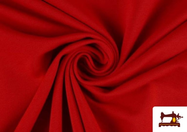 Comprar online Tela de Sudadera Verano French Terry - Pieza 15 Metros color Rojo