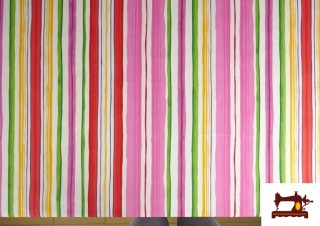 Telas de Rayas para Decoración Multicolor