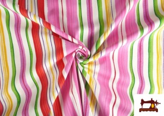 Telas de Rayas para Decoración Multicolor