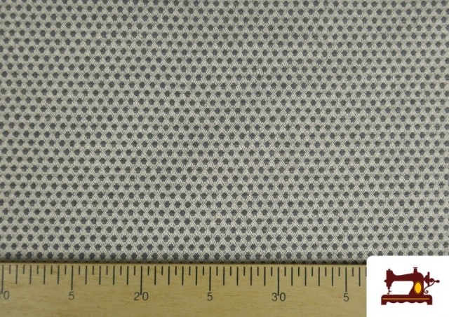 Venta online de Tela de Tapicería de Gobelino Topitos color Gris