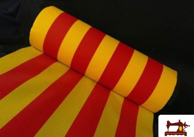 Pieza de Bandera Catalana, Senyera 40 cm ancho - Rollo 22 Metros