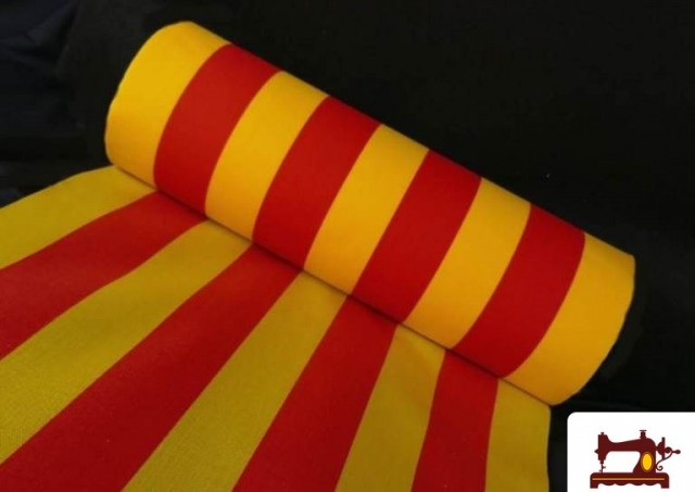 Pieza de Bandera Catalana, Senyera 40 cm ancho - Rollo 50 Metros