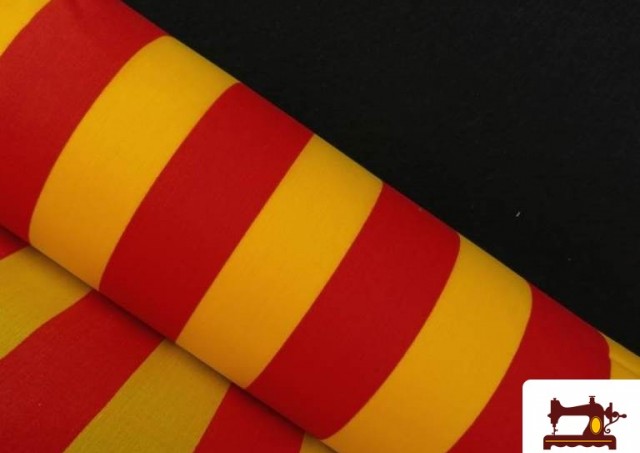 Comprar Pieza de Bandera Catalana, Senyera 40 cm ancho - Rollo 22 Metros