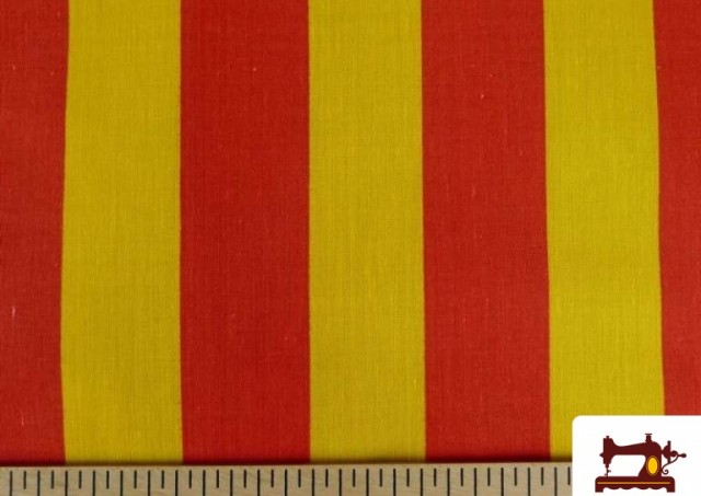 Venta de Pieza de Bandera Catalana, Senyera 40 cm ancho - Rollo 22 Metros