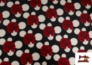 Tela Estampada de Claveles Vestido Sevillanas