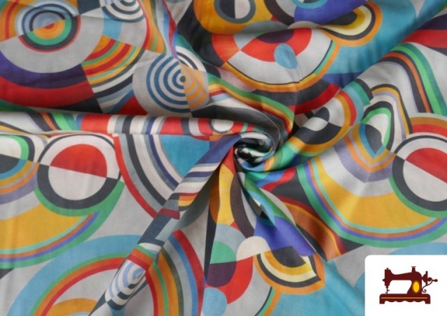 Venta online de Tela de Batista de Algodón Estampado Abstracto