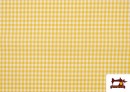 Venta online de Tela de Cuadros Vichy de Colores - Pieza 15 Metros color Amarillo