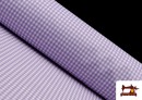 Comprar Tela de Cuadros Vichy de Colores - Pieza 15 Metros color Lila