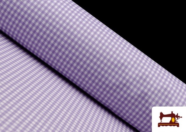 Comprar Tela de Cuadros Vichy de Colores - Pieza 15 Metros color Lila