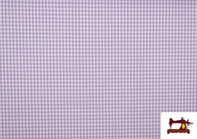 Venta de Tela de Cuadros Vichy de Colores - Pieza 15 Metros color Lila