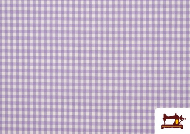 Venta online de Tela de Cuadros Vichy de Colores - Pieza 15 Metros color Lila