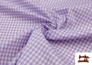 Tela de Cuadros Vichy de Colores - Pieza 15 Metros color Lila
