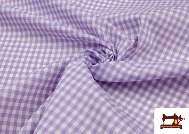Tela de Cuadros Vichy de Colores - Pieza 15 Metros color Lila