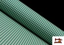 Comprar Tela de Cuadros Vichy de Colores - Pieza 15 Metros color Verde