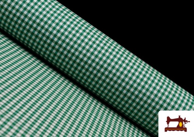 Comprar Tela de Cuadros Vichy de Colores - Pieza 15 Metros color Verde