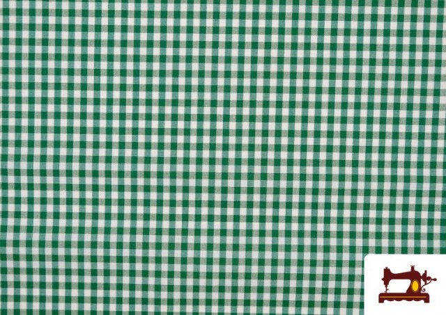 Venta online de Tela de Cuadros Vichy de Colores - Pieza 15 Metros color Verde