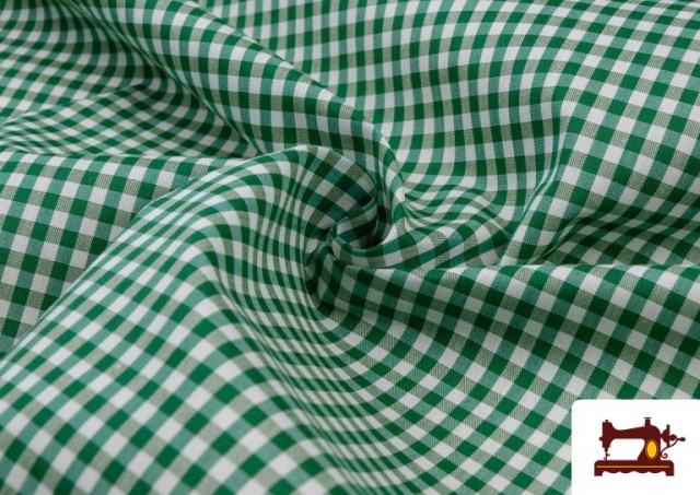 Tela de Cuadros Vichy de Colores - Pieza 15 Metros color Verde