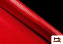 Tela de Lentejuelas Cuadradas Efecto Holograma - Pieza 25 Metros color Rojo
