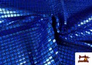 Comprar Tela de Lentejuelas Cuadradas Efecto Holograma - Pieza 25 Metros color Azulón