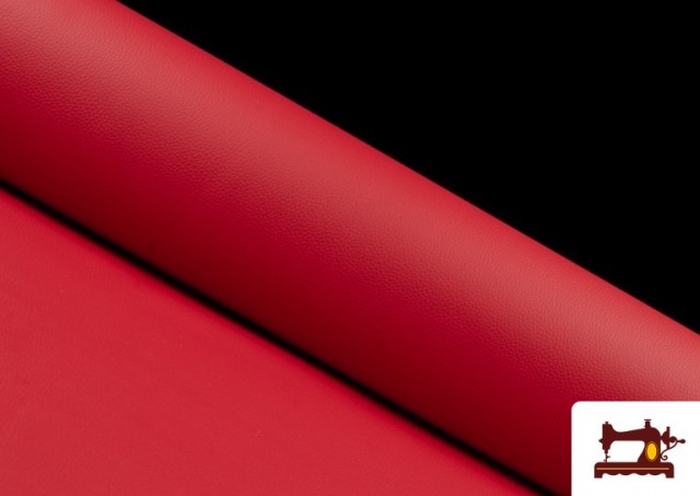 Venta online de Tela Polipiel Colores - Pieza 10 Metros color Rojo