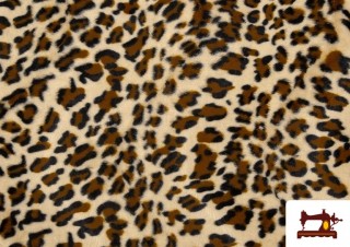 Comprar Tela de Pelo Corto Estampado de Leopardo - Pieza 25 Metros