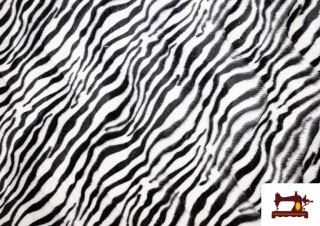 Comprar Tela Pelo Corto Estampado de Cebra - Pieza 25 Metros