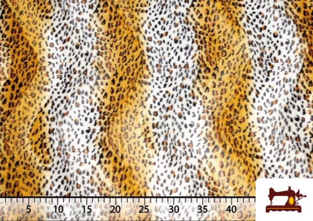 Venta online de Tela de Leopardo para Disfraces y para Tapizar - Pieza 25 Metros color Mostaza