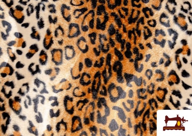 Comprar Tela de Leopardo para Disfraces y para Tapizar - Pieza 25 Metros color Tostado