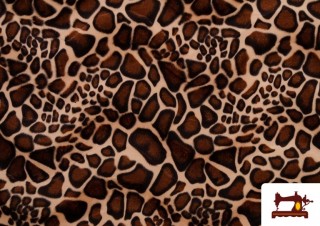 Comprar online Tela Estampado de Jirafa Pelo Corto - Pieza 25 Metros