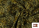 Venta online de Tela de Pelo de Leopardo de Colores - Pieza 25 Metros color Amarillo