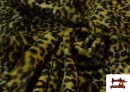 Tela de Pelo de Leopardo de Colores - Pieza 25 Metros color Amarillo