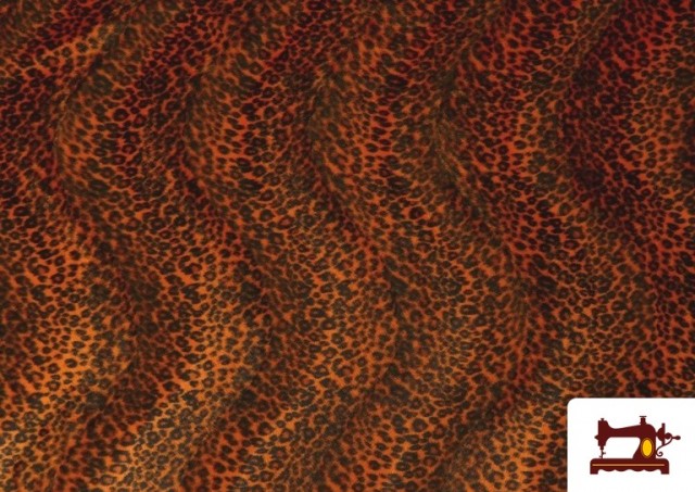 Tela de Pelo de Leopardo de Colores - Pieza 25 Metros color Naranja
