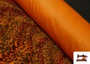 Venta online de Tela de Pelo de Leopardo de Colores - Pieza 25 Metros color Naranja
