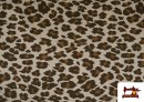 Venta de Tela de Loneta Estampado Leopardo Marrón