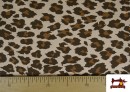 Comprar online Tela de Loneta Estampado Leopardo Marrón