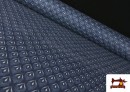 Venta online de Tela de Punto Tipo Jersey Estampado color Azul Marino