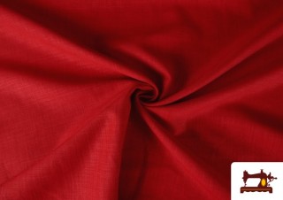 Venta de Tela de Hilo de Lino Poliéster color Rojo