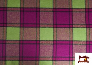 Venta de Tela de Cuadros Colores Simil Aspecto Lana color Fucsia