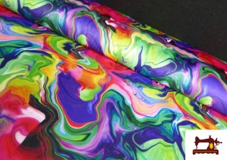 Tela Stretch estampado Aguas de Colores