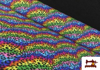 Tela Stretch estampado Animal Multicolor Leopardo