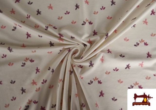 Venta online de Tela de Punto de Camiseta Floral Infantil