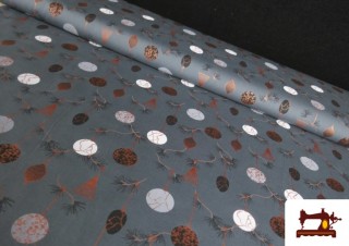 Tela de Algodón Ornamentos Navideños