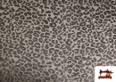 Comprar Punto de Terciopelo Animal Print Leopardo color Gris claro