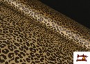 Punto de Terciopelo Animal Print Leopardo color Beige