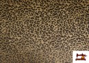Punto de Terciopelo Animal Print Leopardo color Beige