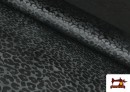 Punto de Terciopelo Animal Print Leopardo color Negro