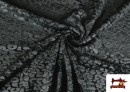 Punto de Terciopelo Animal Print Leopardo color Negro