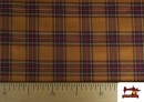 Comprar online Tela de Tartan de Cuadros Caqui y Mostaza color Mostaza